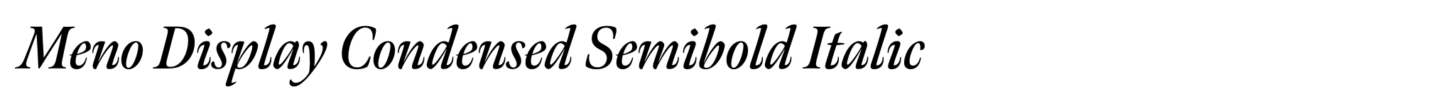 Meno Display Condensed Semibold Italic image